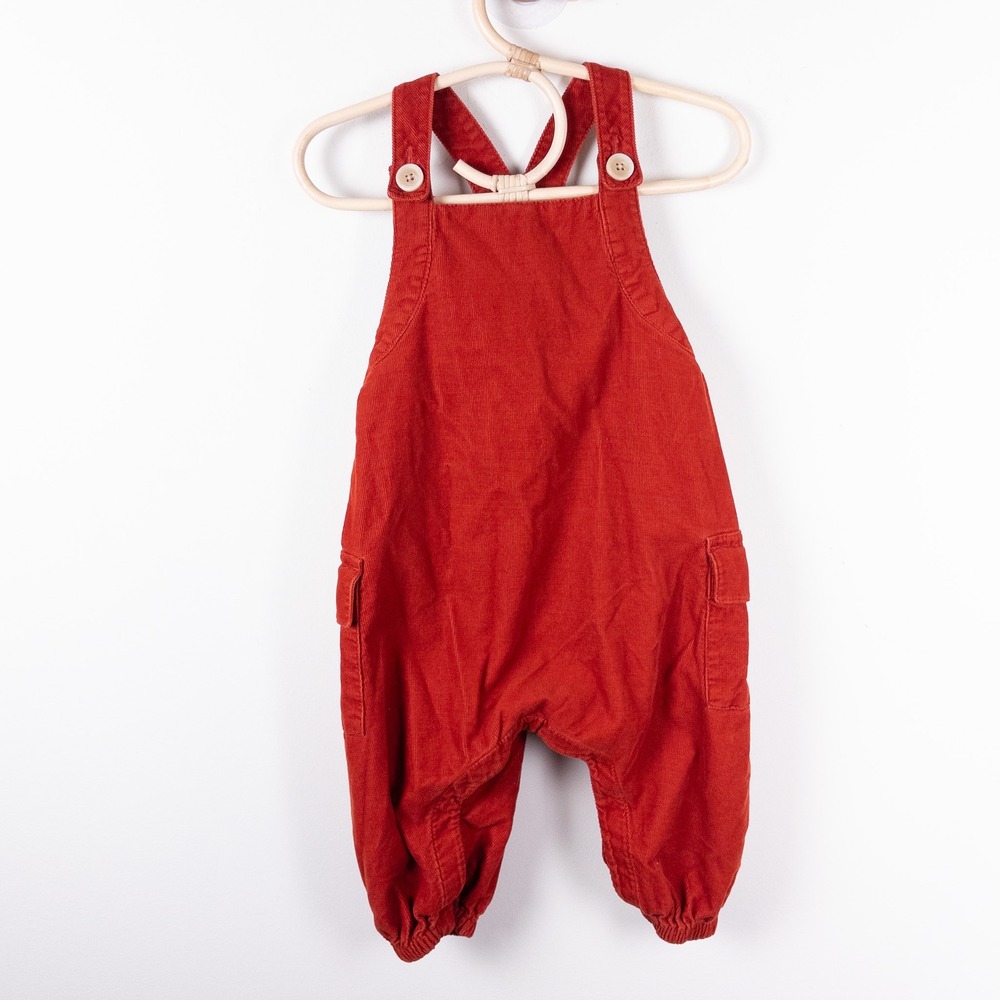 Banana‎ Republic Corduroy Overalls Baby 12-18 Months Rust Orange Cargo Utility